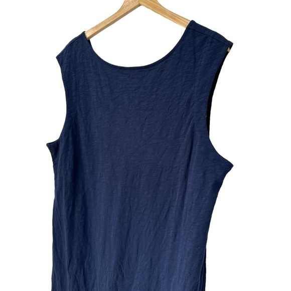 Boden Navy Cotton Shift Sleeveless Dress, 16-18L - Picture 2 of 7